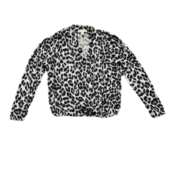 Michael Kors Cheetah Print Long Sleeves Top Size Medium - Picture 8 of 8